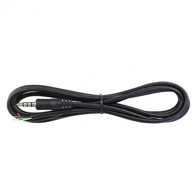 Op maat gemaakte 4 polen TRRS 3,5 mm Stereo Audio Jack tot Stripped Pigtail Tinned Bare Wire End Cable 0