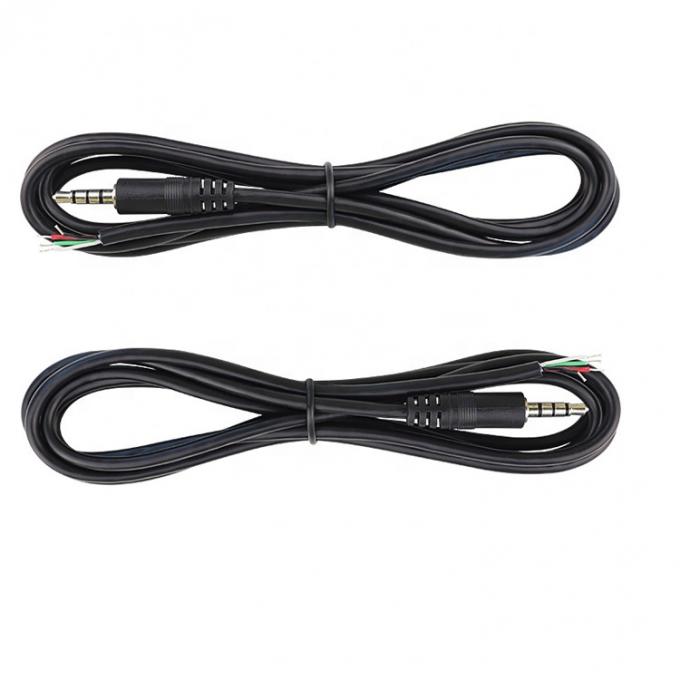 Op maat gemaakte 4 polen TRRS 3,5 mm Stereo Audio Jack tot Stripped Pigtail Tinned Bare Wire End Cable 4