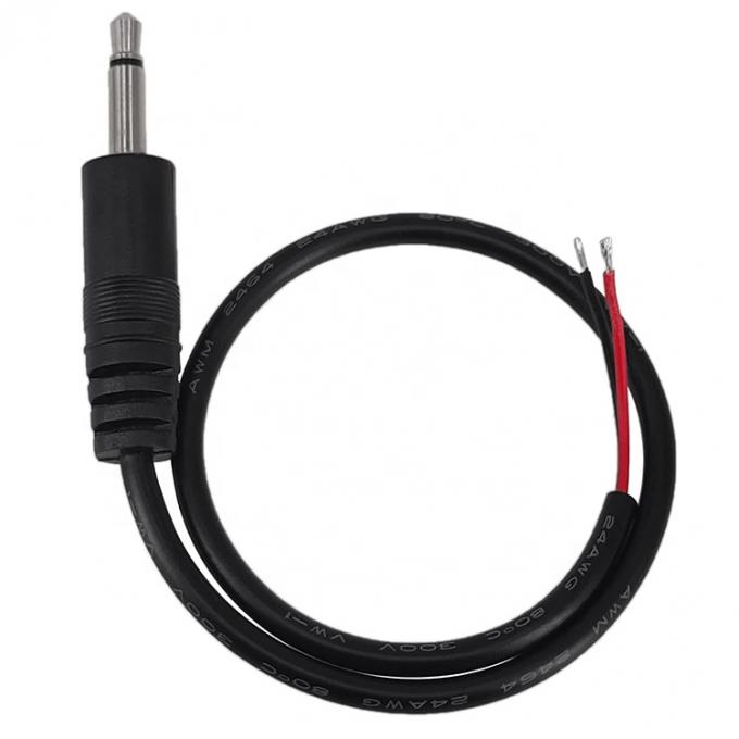 Op maat 2 polen TS 3,5 mm Stereo Audio Mono Jack Man Plug to Stripped Pigtail Tinned Bare Wire End Cable 4