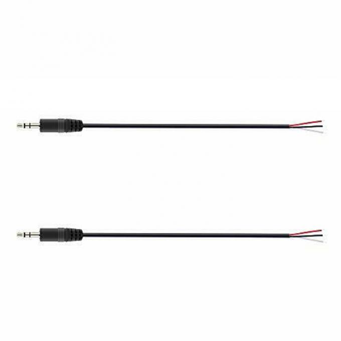 Op maat gemaakte 3 polen 3,5 mm stereo audio jack tot gestript pigtail geblokkeerd naakte draad eindkabel 4