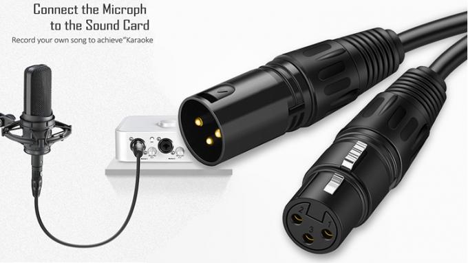 OEM HiFi microfoon microfoon 3 PIN XLR connector Audio Jack Man tot XLR Vrouwelijke DMX-kabel 4