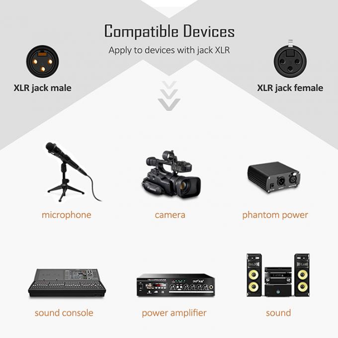 OEM HiFi microfoon microfoon 3 PIN XLR connector Audio Jack Man tot XLR Vrouwelijke DMX-kabel 6