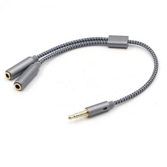 1 Input naar 2 Output Y-vorm 3,5 mm AUX Stereo Audio Mic Koptelefoon Splitter Adapter Kabel 1