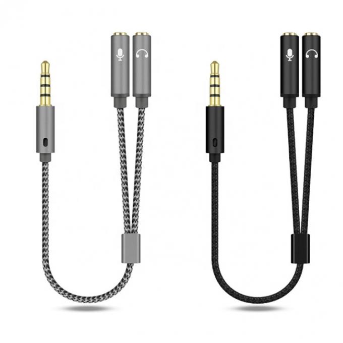 1 Input naar 2 Output Y-vorm 3,5 mm AUX Stereo Audio Mic Koptelefoon Splitter Adapter Kabel 0