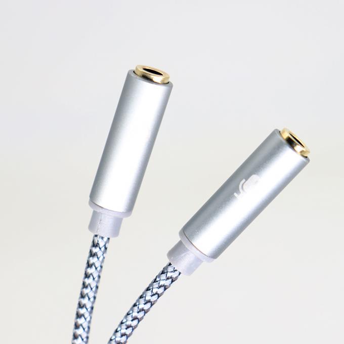 1 Input naar 2 Output Y-vorm 3,5 mm AUX Stereo Audio Mic Koptelefoon Splitter Adapter Kabel 5