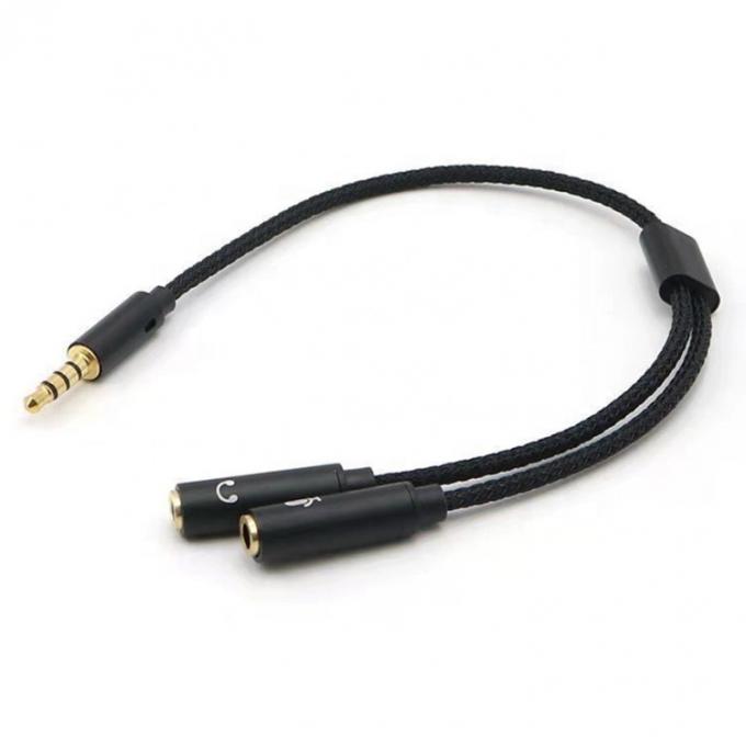 1 Input naar 2 Output Y-vorm 3,5 mm AUX Stereo Audio Mic Koptelefoon Splitter Adapter Kabel 2