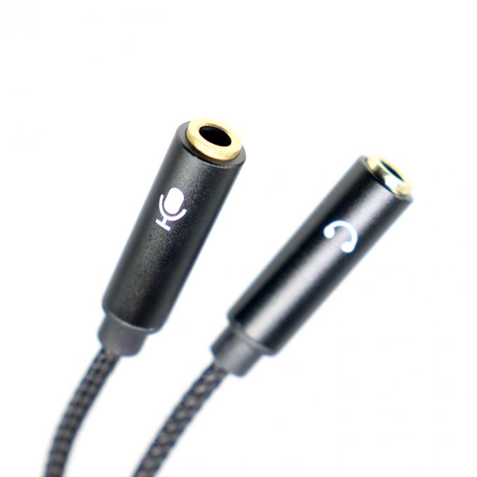 1 Input naar 2 Output Y-vorm 3,5 mm AUX Stereo Audio Mic Koptelefoon Splitter Adapter Kabel 3