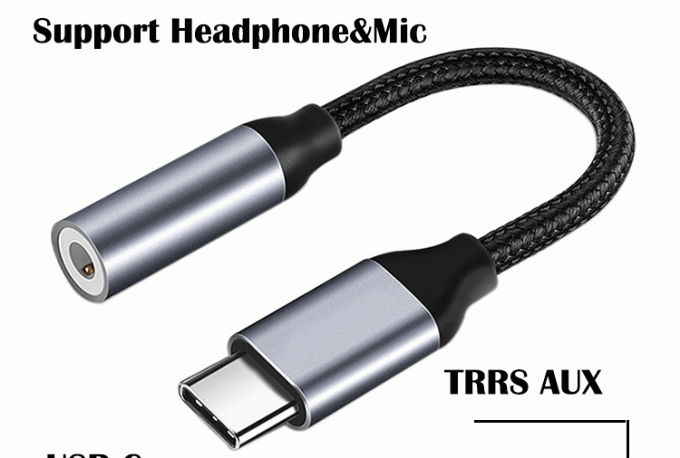 Hoog compatibele DAC USB Type C naar AUX 3,5 mm audio kabel adapter voor Samsung Pixel Google Phone 2