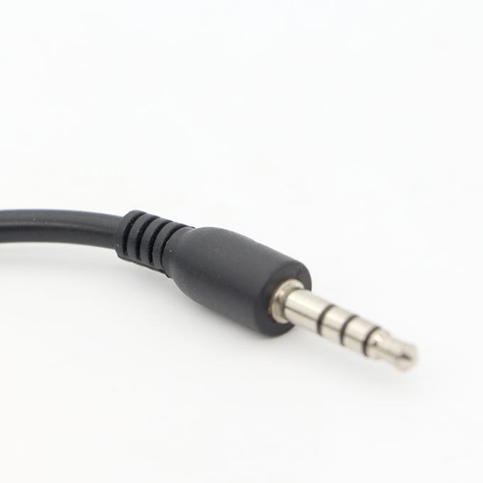 Korte 20cm 3,5mm 4 polen TRRS Man tot 3,5mm TRRS Vrouwelijke Stereo Aux Audio Extension Cable 1