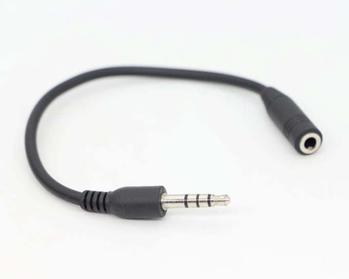 Korte 20cm 3,5mm 4 polen TRRS Man tot 3,5mm TRRS Vrouwelijke Stereo Aux Audio Extension Cable 4