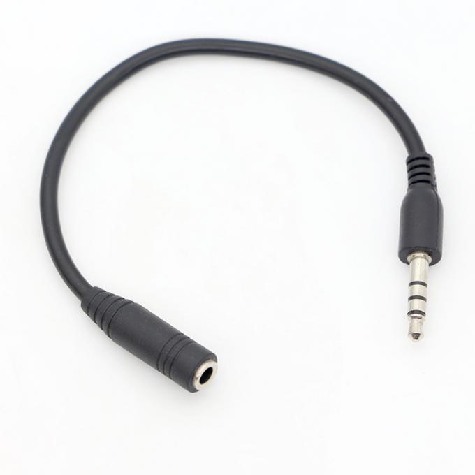 Korte 20cm 3,5mm 4 polen TRRS Man tot 3,5mm TRRS Vrouwelijke Stereo Aux Audio Extension Cable 3