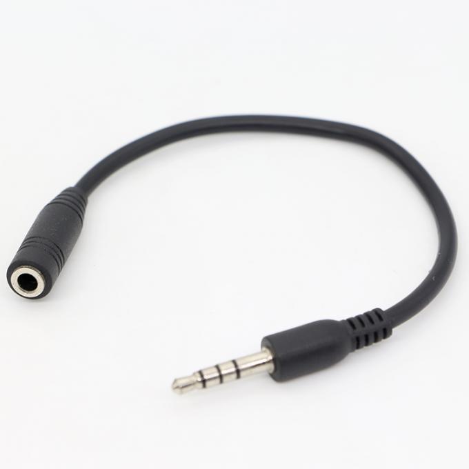 Korte 20cm 3,5mm 4 polen TRRS Man tot 3,5mm TRRS Vrouwelijke Stereo Aux Audio Extension Cable 5