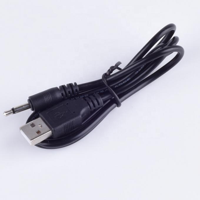 1M USB naar 3,5mm 2 ploes Aux Audio Jack Connector Charging Cable voor luidspreker telefoon 2