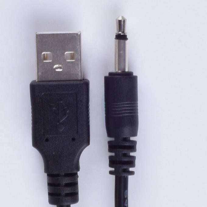 1M USB naar 3,5mm 2 ploes Aux Audio Jack Connector Charging Cable voor luidspreker telefoon 1
