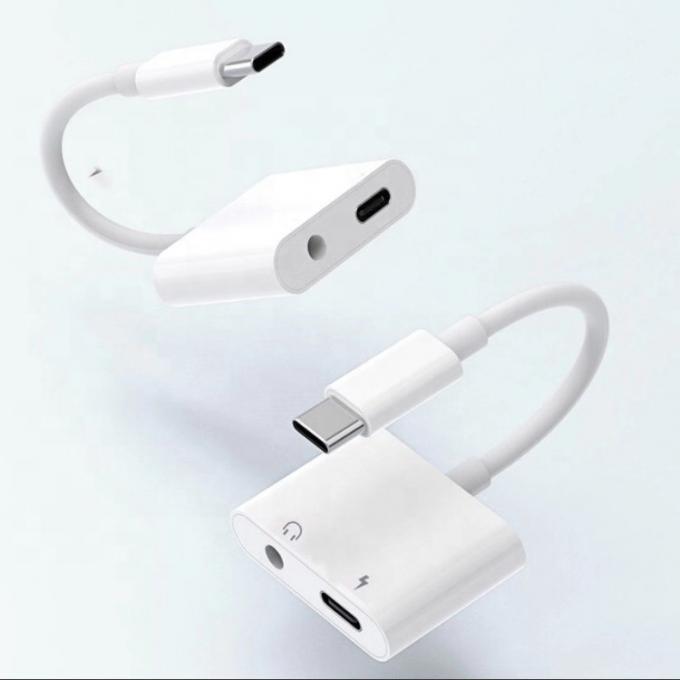 2 in 1 USB C tot 3,5 mm aansluiting AUX Koptelefoon oortelefoon dongle Adapter voor Samsung Note goole pixel 4 4XL 3 3XL 2 2XL 6