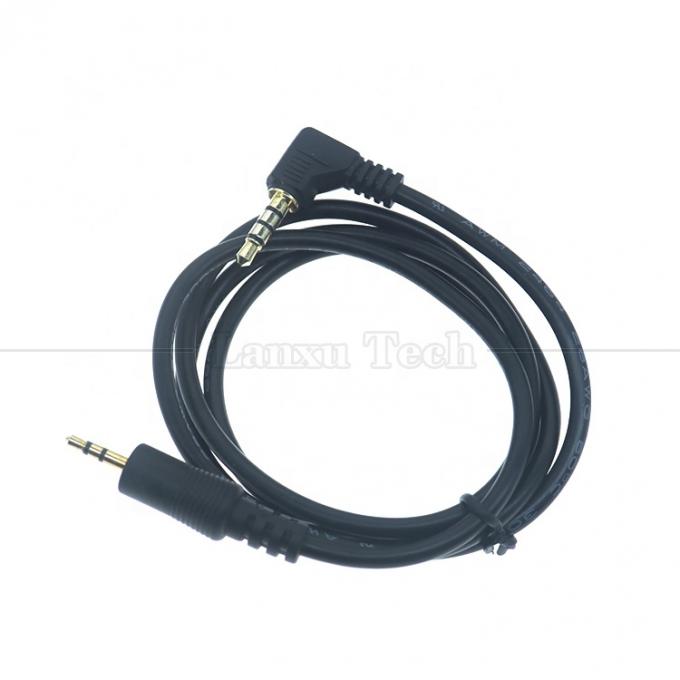 2.5mm 3 polen Jack naar 90 graden rechthoek 4 polen 3.5mm TRRS Jack Stereo Audio kabel voor TV Radio 3