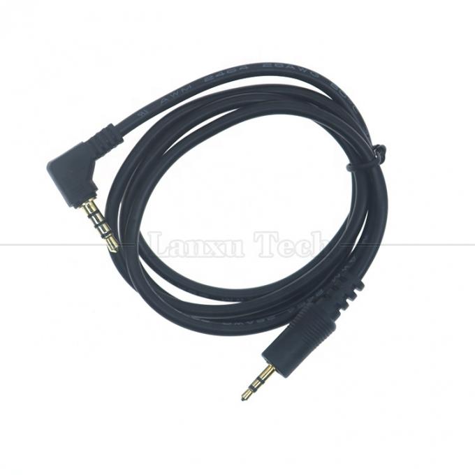 2.5mm 3 polen Jack naar 90 graden rechthoek 4 polen 3.5mm TRRS Jack Stereo Audio kabel voor TV Radio 0