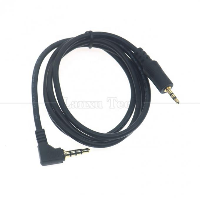 2.5mm 3 polen Jack naar 90 graden rechthoek 4 polen 3.5mm TRRS Jack Stereo Audio kabel voor TV Radio 2