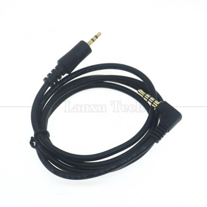 2.5mm 3 polen Jack naar 90 graden rechthoek 4 polen 3.5mm TRRS Jack Stereo Audio kabel voor TV Radio 4