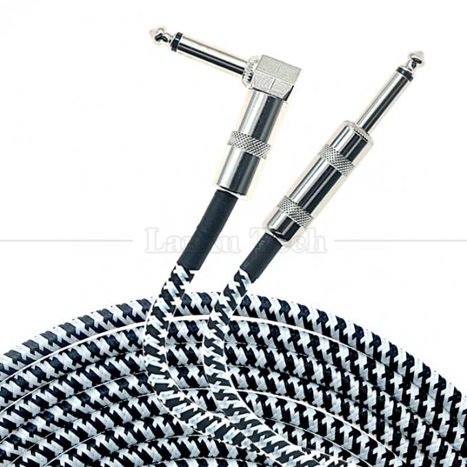 Hoge kwaliteit Duurzame gevlochten 3M 10FT Rechte hoek naar rechte 1/4 inch TS Jack Instrument Electric Guitar Cable 2