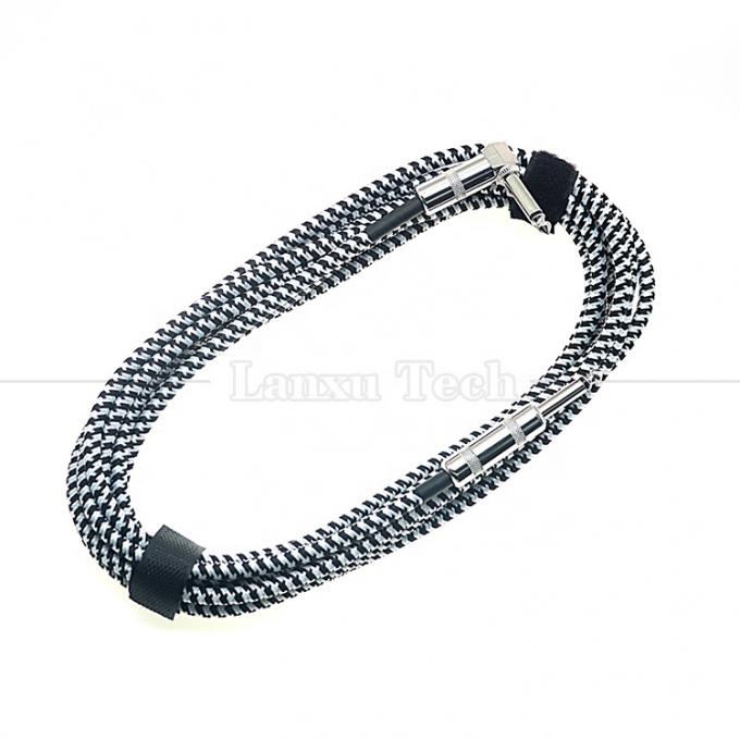 Hoge kwaliteit Duurzame gevlochten 3M 10FT Rechte hoek naar rechte 1/4 inch TS Jack Instrument Electric Guitar Cable 6