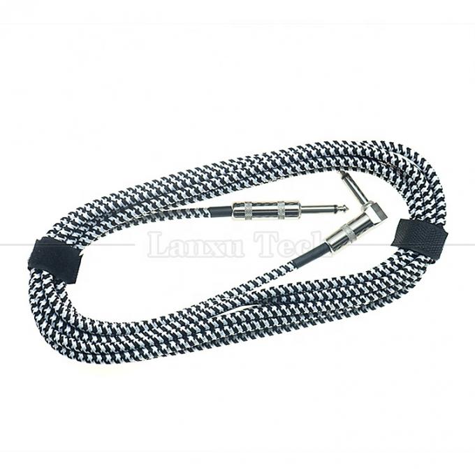 Hoge kwaliteit Duurzame gevlochten 3M 10FT Rechte hoek naar rechte 1/4 inch TS Jack Instrument Electric Guitar Cable 5