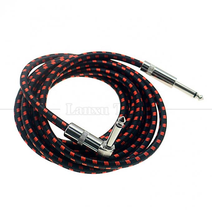 OEM 3ft 10ft 5m 1/4 6.35mm Mono TS Jack lood gebreid elektrisch instrument Accessoire Versterker Guitar Patch Cable 4
