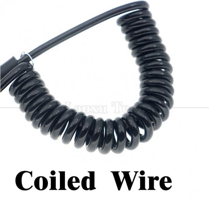 Spring Coiled Male to Male 3,5 mm Jack Aux Stereo Audio Extension Cable 1
