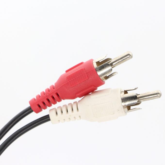 High-end Audio Video TV Y Splitter 2 RCA Male naar 2 RCA Male Audio Video Cable 1