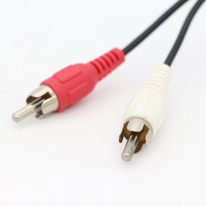 High-end Audio Video TV Y Splitter 2 RCA Male naar 2 RCA Male Audio Video Cable 2