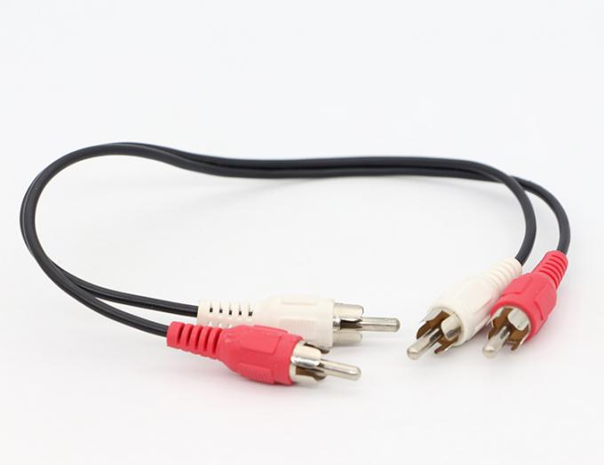 High-end Audio Video TV Y Splitter 2 RCA Male naar 2 RCA Male Audio Video Cable 4