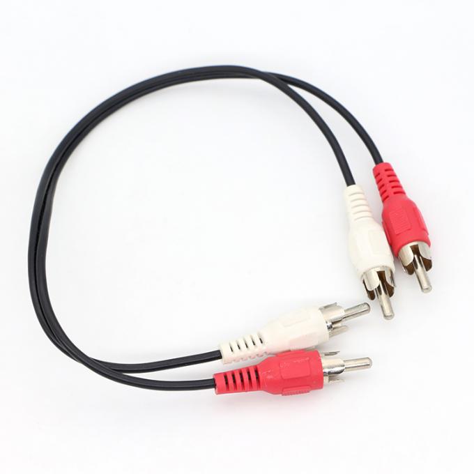 High-end Audio Video TV Y Splitter 2 RCA Male naar 2 RCA Male Audio Video Cable 5