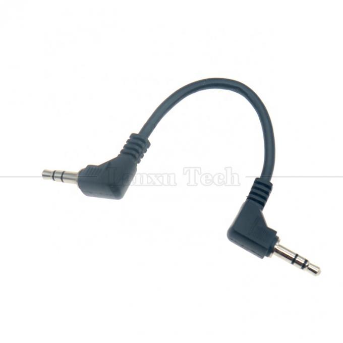 90 graden rechthoek man tot man 3 polen TRS 3,5 mm audio jack verlengkabel 1