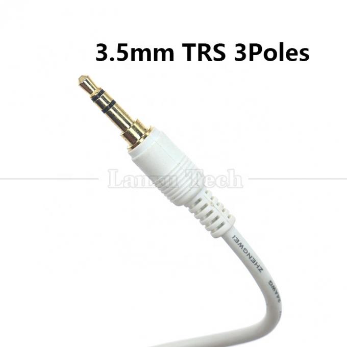 Hoge kwaliteit goud zilver geplatte man tot man 3,5 mm TRS 3 polen stereo jack audio verlengkabel 2