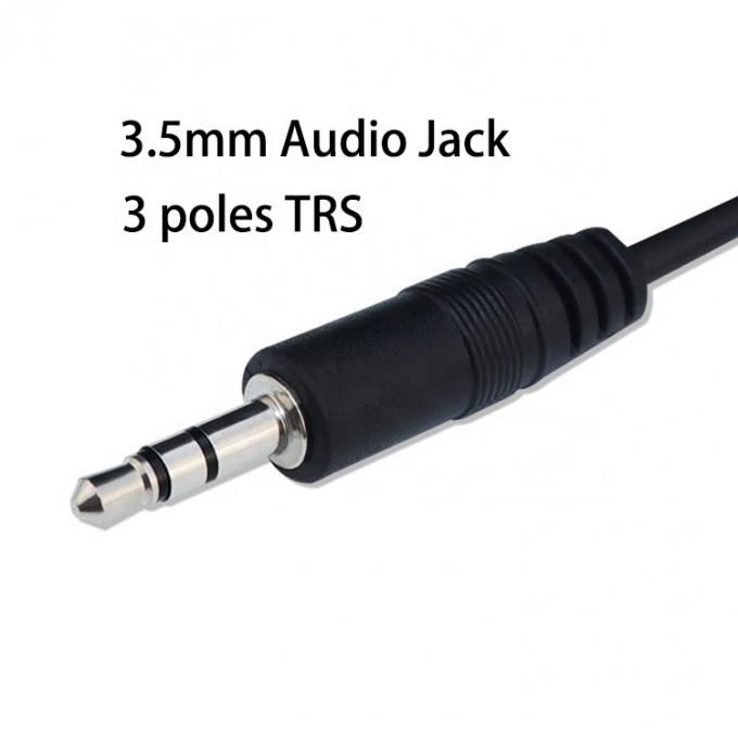 1m 3m 5m 3 polen trs man tot vrouw 3,5 mm audio jack kabel 1