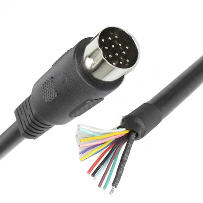 Custom 1M 2M Shield 13 PIN Din Connector naar Open Draad Pigtail Cable 1