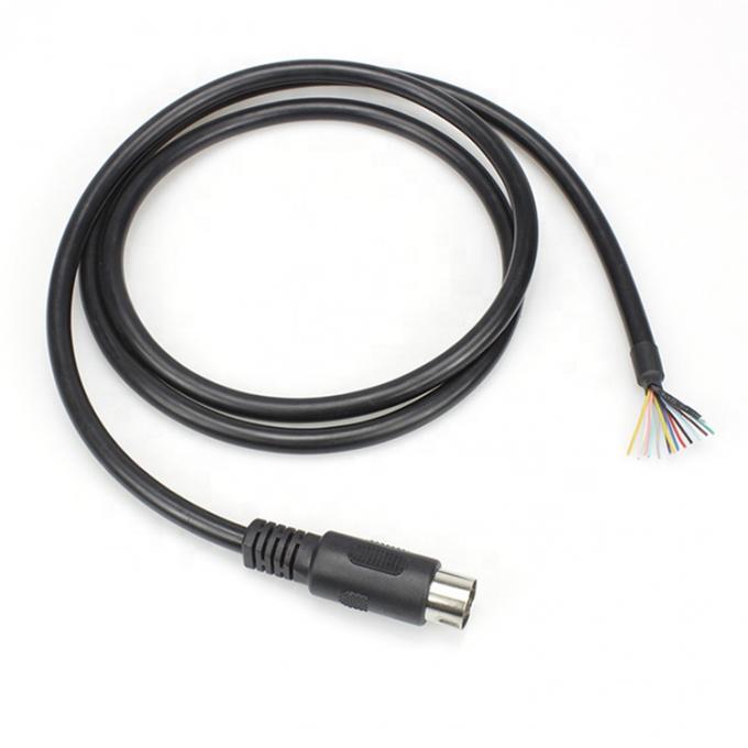 Custom 1M 2M Shield 13 PIN Din Connector naar Open Draad Pigtail Cable 0