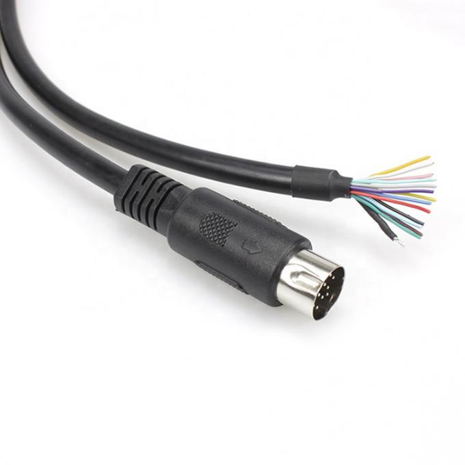 Custom 1M 2M Shield 13 PIN Din Connector naar Open Draad Pigtail Cable 2