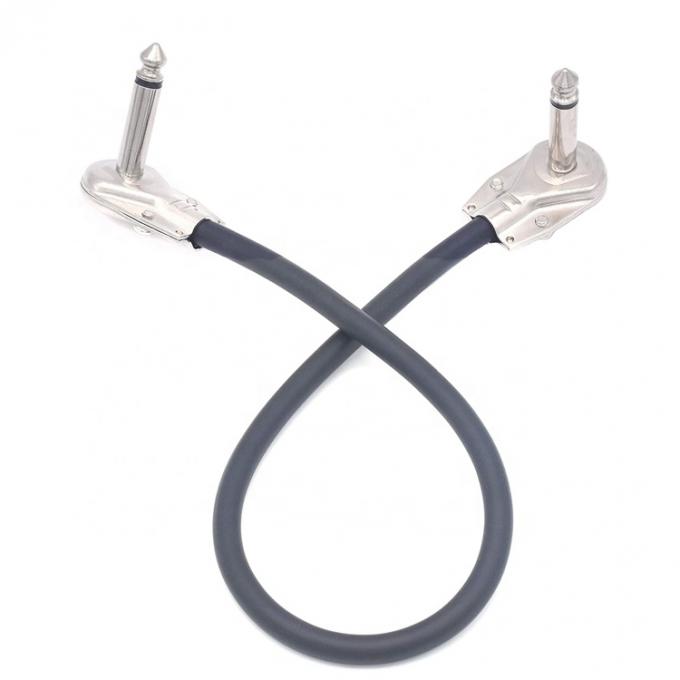 1/4 6,35 mm Zilver Gouden Rechte Hoek Mono TS Audio Jack Instrument Gitaar Patch Cable 2
