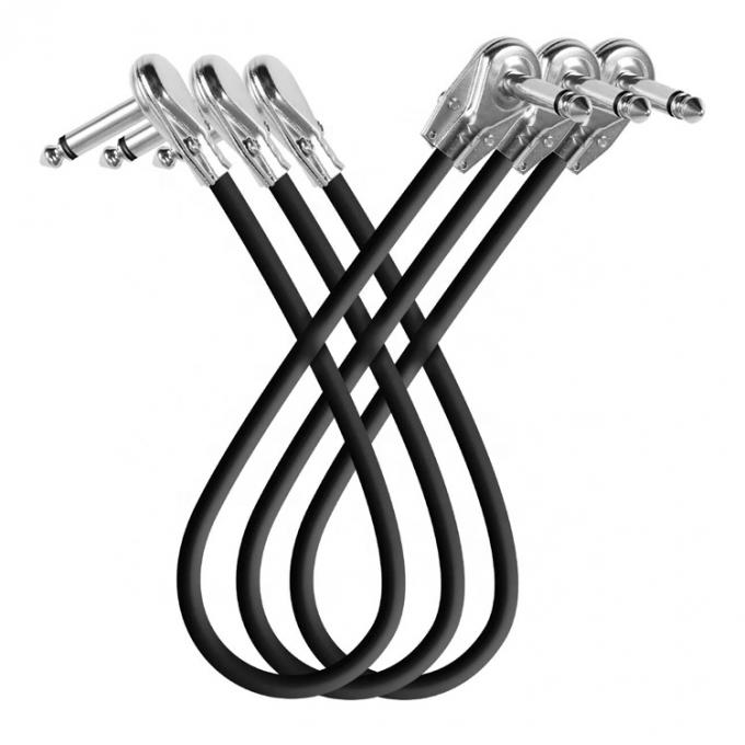 1/4 6,35 mm Zilver Gouden Rechte Hoek Mono TS Audio Jack Instrument Gitaar Patch Cable 4