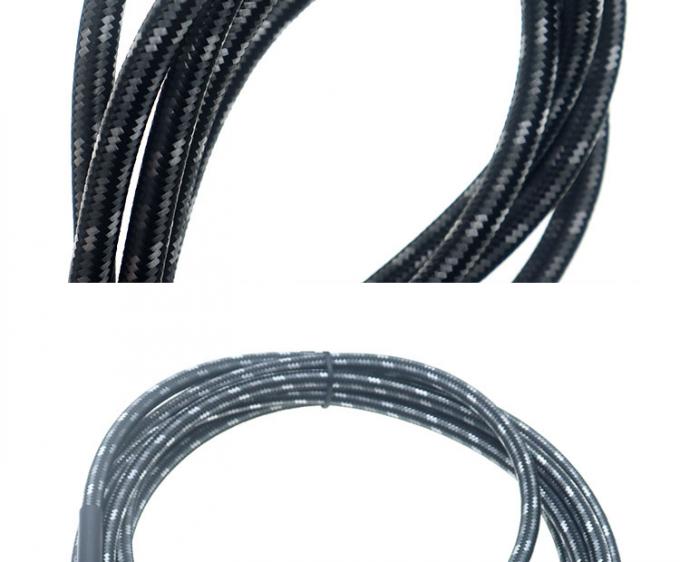 L-vorm 90 graden rechthoek tot rechte Duurzame gevlochten jas 6.35mm Ts Jack Instrument Elektro-gitaar patch Audio kabel 4