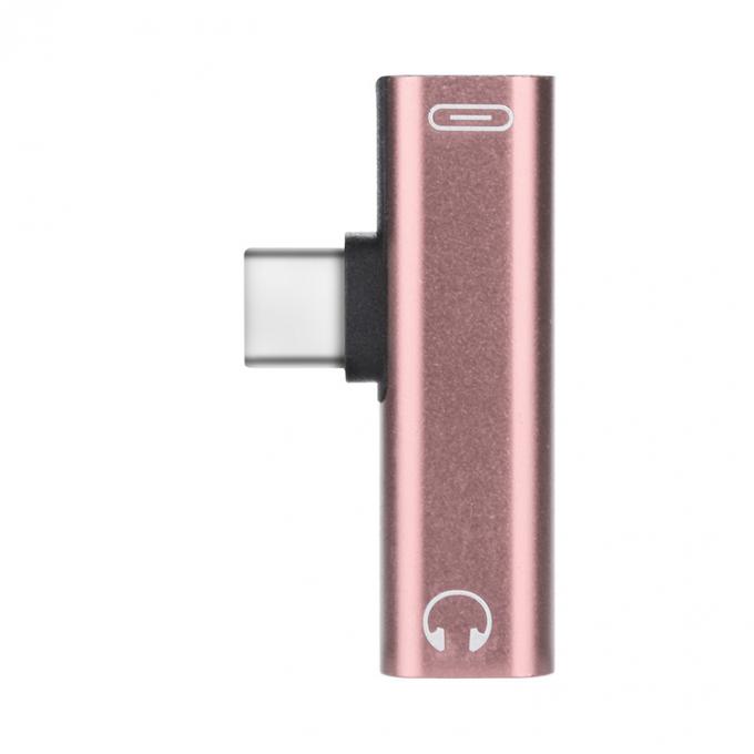 2 in 1 USB Type C tot 3,5 mm Jack PD Charging Headphone Audio Adapter 6