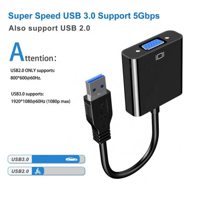 Multi Display Video Converter USB 3.0 naar VGA Adapter voor PC Laptop Monitor Projector HDTV 1