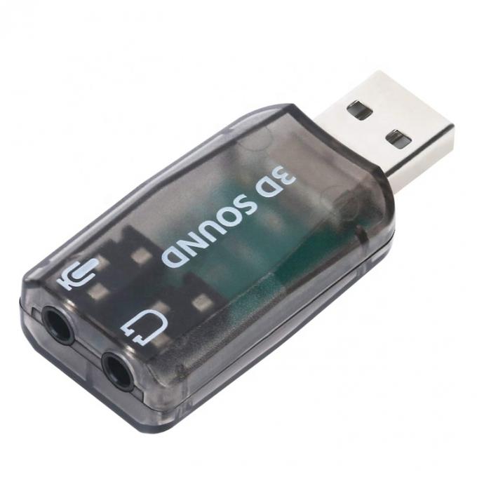 Plug and Play 5.1 Externe 3D microfoon Stereo Studio Audio USB Interface Soundcard Adapter met 3,5 mm koptelefoon 4