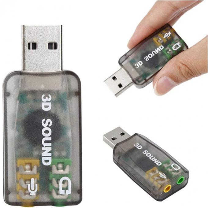 Plug and Play 5.1 Externe 3D microfoon Stereo Studio Audio USB Interface Soundcard Adapter met 3,5 mm koptelefoon 5