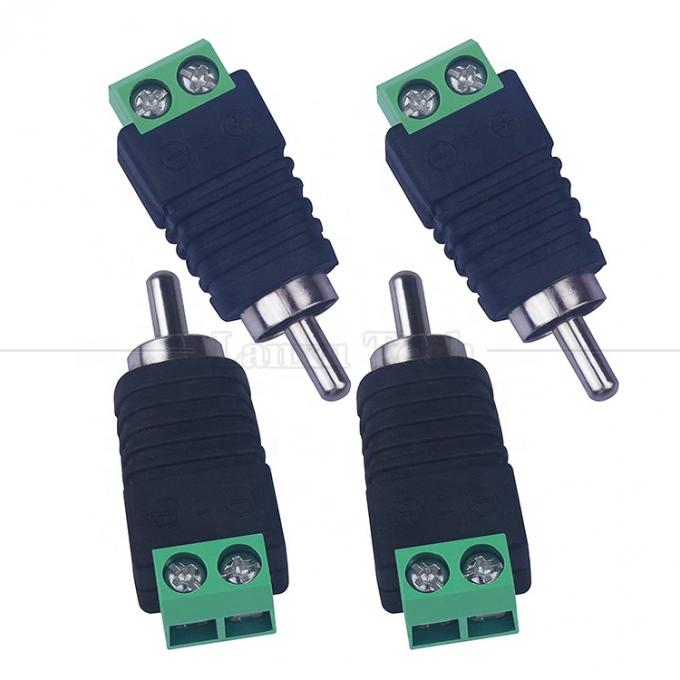 RCA Vrouwelijke Man tot Schroef Terminal AV Phono Solderless Plug Wire Connector Converter Audio Adapter 0