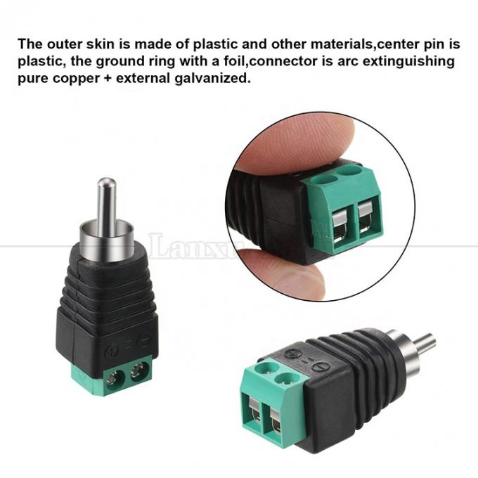 RCA Vrouwelijke Man tot Schroef Terminal AV Phono Solderless Plug Wire Connector Converter Audio Adapter 1