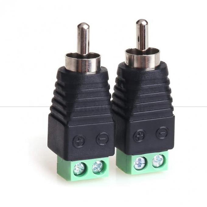 RCA Vrouwelijke Man tot Schroef Terminal AV Phono Solderless Plug Wire Connector Converter Audio Adapter 3