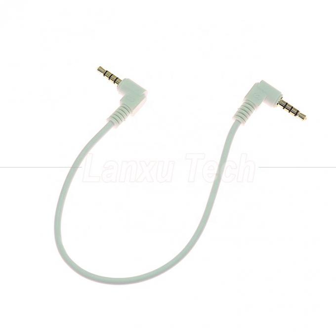 90 graden hoek man tot man 3,5 mm 3 4 polen TRS TRRS mono microfoon stereo audio jack patch adapter kabel voor koptelefoon 0