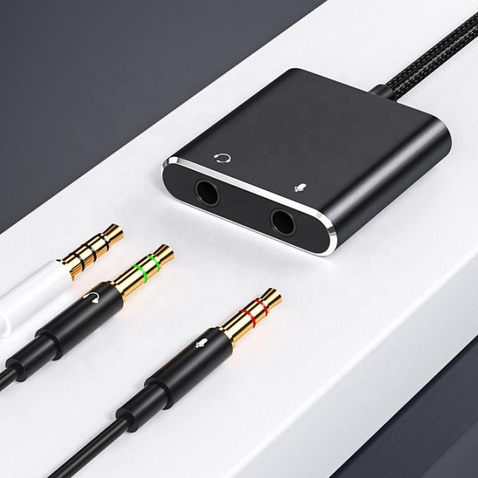 Plug and Play Audio Mic Studio Headset USB External Sound Card Adapter voor Laptop 2